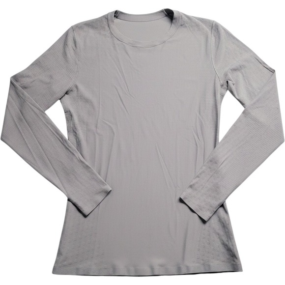 lululemon athletica Tops - Lululemon Running Gym Long Sleeve Crewneck Shirt Grey Womens Size 6